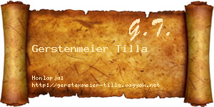 Gerstenmeier Tilla névjegykártya